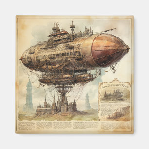Imán Vintage Steampunk Zeppelin (10)