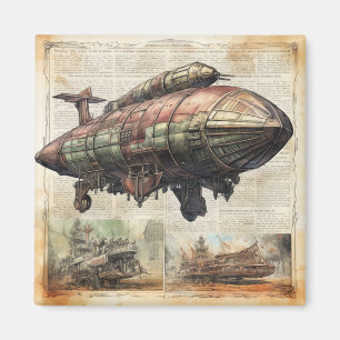 Imán Vintage Steampunk Zeppelin (6)