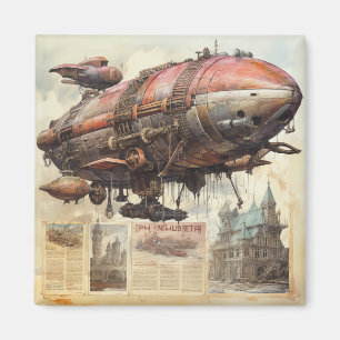 Imán Vintage Steampunk Zeppelin (9)