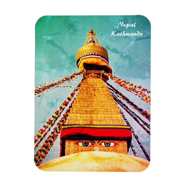Imán Vintage Stupa - Boudhanath, Katmandú, Nepal (Vertical)