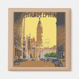 Imán Vintage Style Philadelphia City Hall
