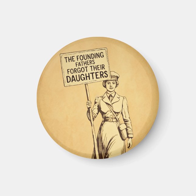 Imán Vintage Suffragette Feminist Protest Art (Frente)
