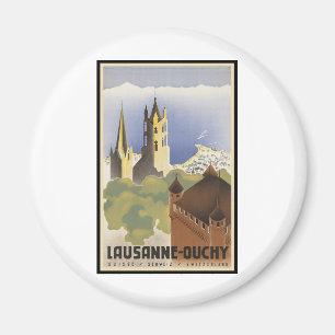 Imán Vintage Suiza Lausanne-Ouchy