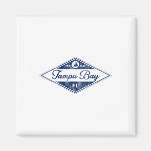 Imán Vintage Tampa Bay Florida Estableció 1849 Beach B