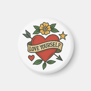 Imán Vintage Tattoo Heart PNG Amar tu propio diseño