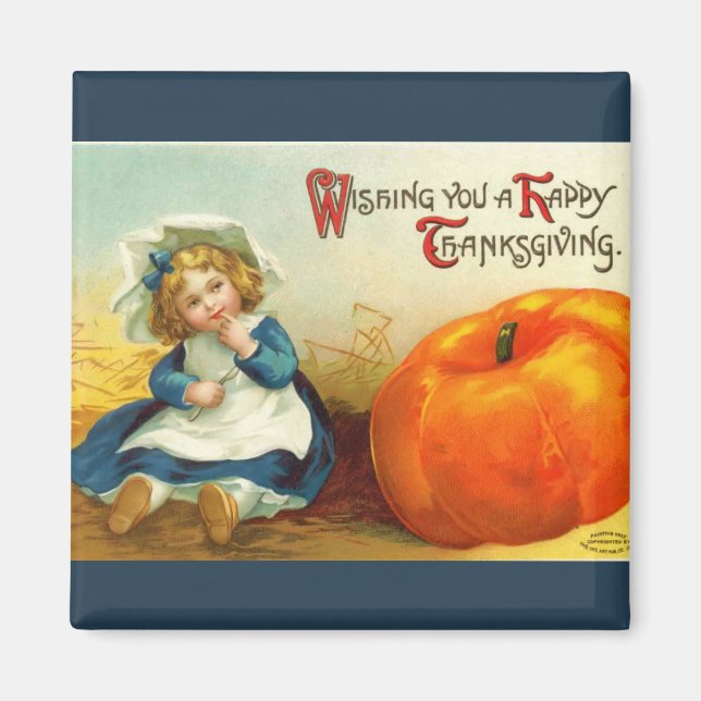 Imán Vintage Thankding Square Magnet (Frente)