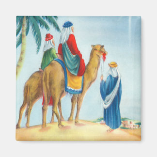 Imán Vintage Three Wise Men Square Magnet