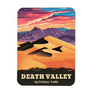 Imán Vintage Travel Death Valley National Park Sunset