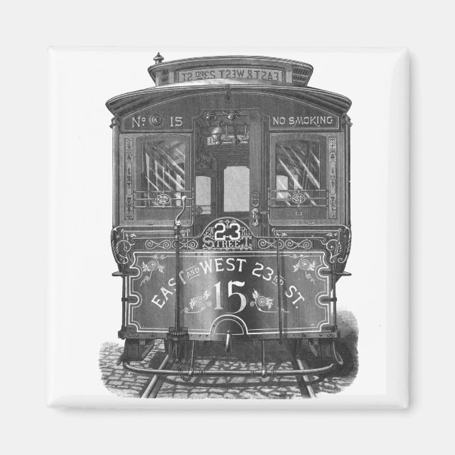 Imán Vintage Trolley Fridge Magnet (Frente)