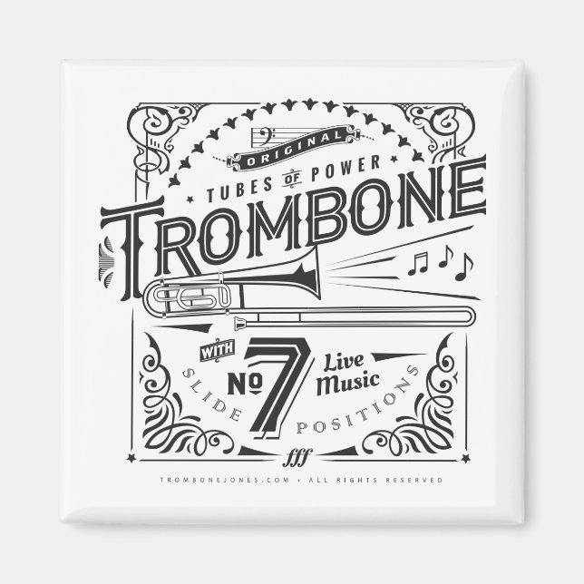 Imán Vintage Trombone Magnet (Frente)