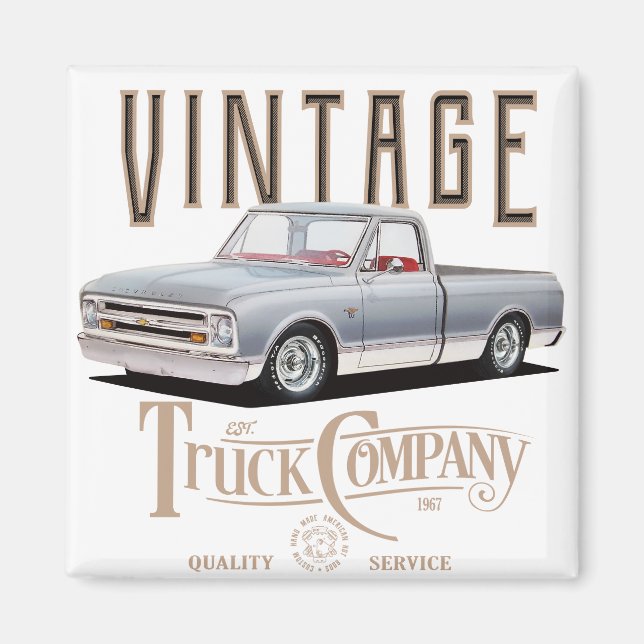 Imán vintage truck company (Frente)