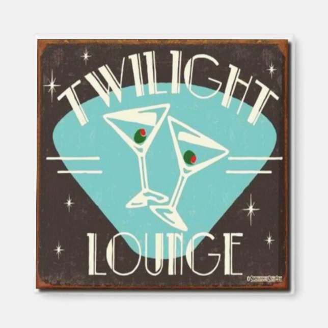 Imán Vintage "Twilight Lounge" Magnet (Frente)