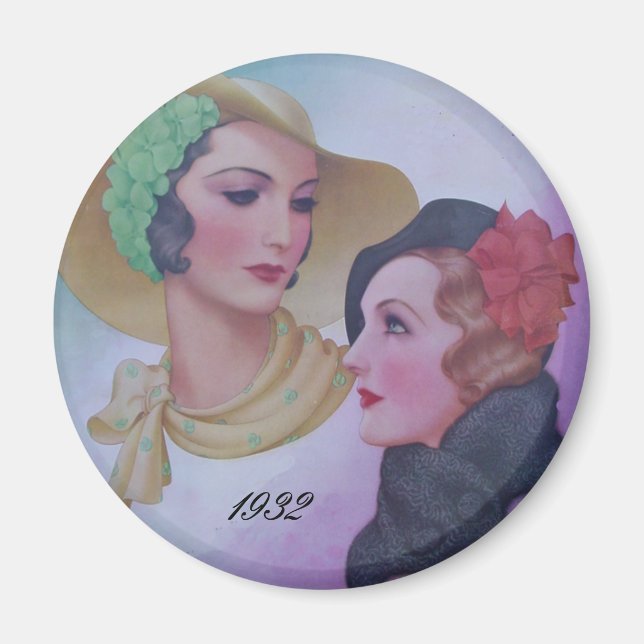 Imán Vintage Two Women 1932 (Frente)
