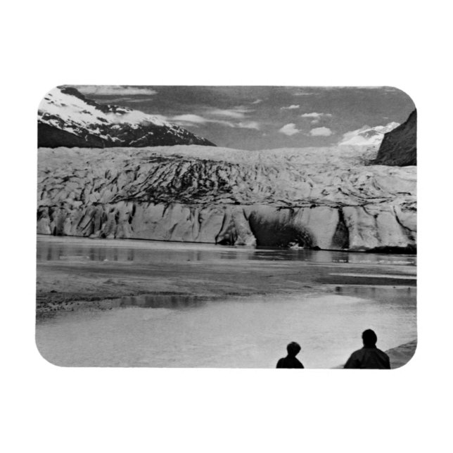 Imán Vintage USA Alaska Mendenhall glaciar Juneau 1970 (Horizontal)