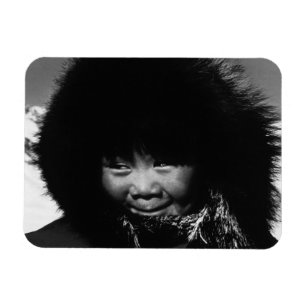 Imán Vintage USA niño esquimal de Alaska 1970