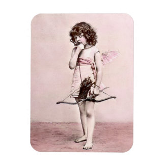 Imán Vintage Valentine Cautious Cupid Magnet
