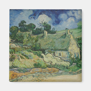Imán Vintage Van Gogh Casas De Tejado En Cordeville
