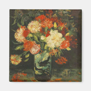 Imán Vintage Van Gogh Flores de la Vara Roja con Carnat