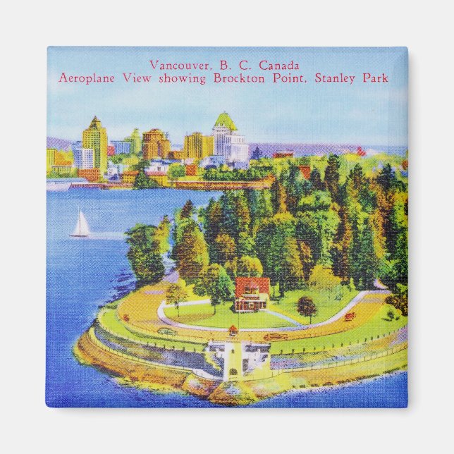 Imán Vintage Vancouver Island Magnet (Frente)