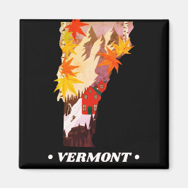 Imán Vintage Vermont State Magnet