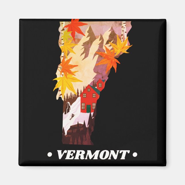 Imán Vintage Vermont State Magnet (Frente)