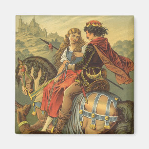 Imán Vintage Victorian Fairy Tale, Brother and Sister