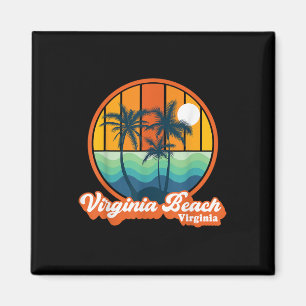 Imán Vintage Virginia Beach Virginia Summer 90s Beach S