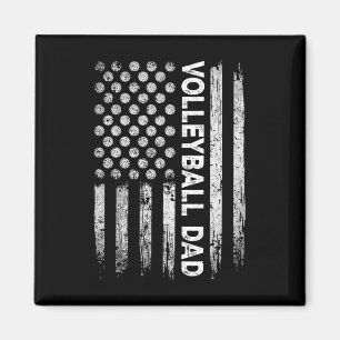 Imán Vintage Volleyball Dad Usa Flag Retro Fathers Day