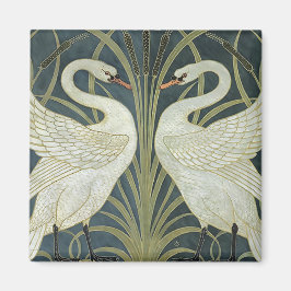 Imán Vintage Walter Crane Swan Rush e Iris
