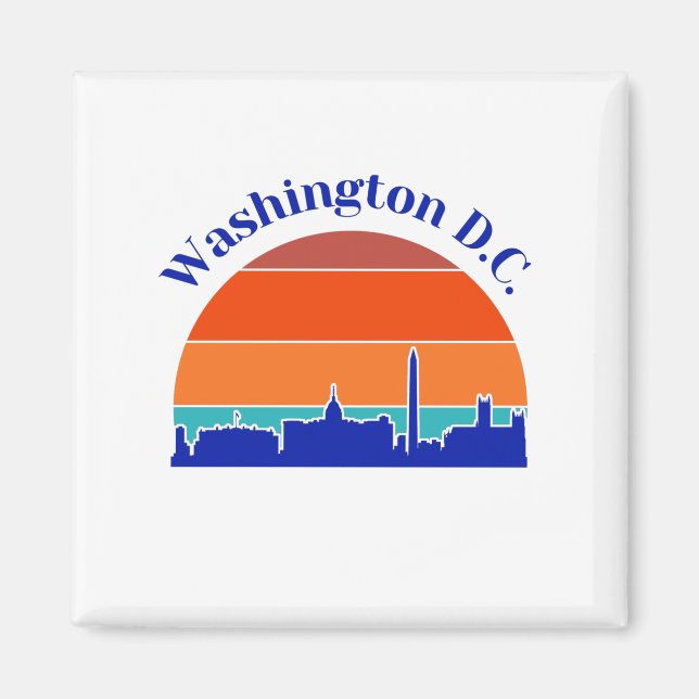 Imán Vintage Washington D.C. (Frente)