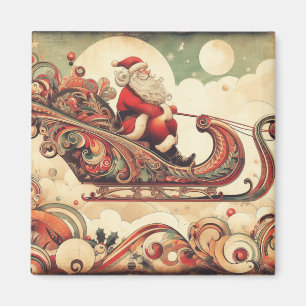 Imán vintage/whimsical/santa/Navidades