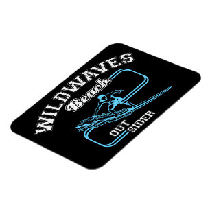 Imán Vintage Wild Waves Beach Outsiders Surf