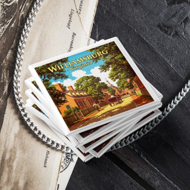 Imán Vintage Williamsburg Virginia (Subido por el creador)