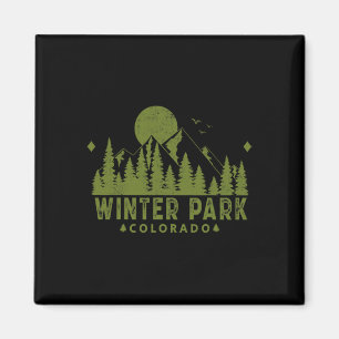 Imán Vintage Winter Park Colorado Co Montaña De Esquí A