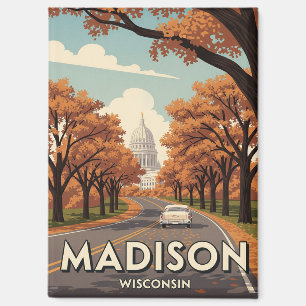 Imán Vintage Wisconsin Madison State Capitol