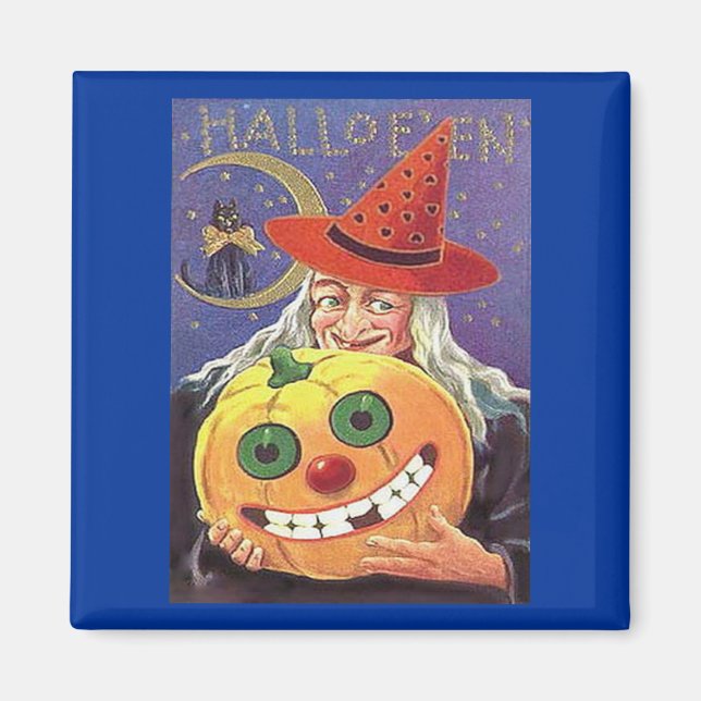 Imán Vintage Witch Halloween (Frente)