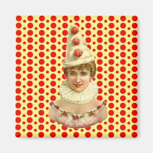 Imán Vintage Woman Pierrot