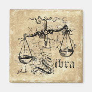 Imán Vintage Zodiac Libra