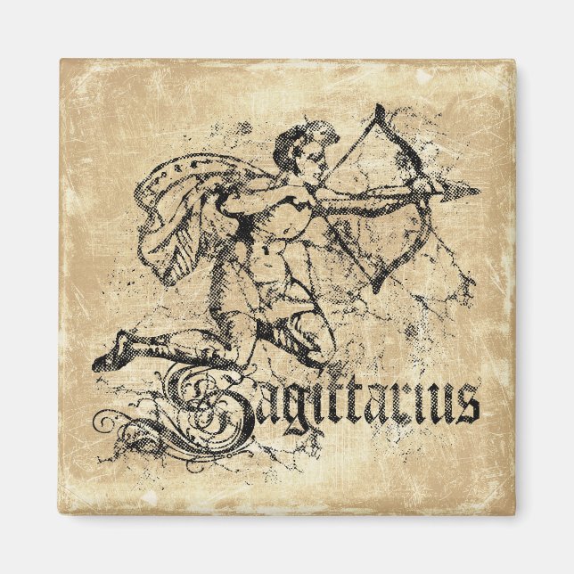 Imán Vintage Zodiac Sagittarius (Frente)