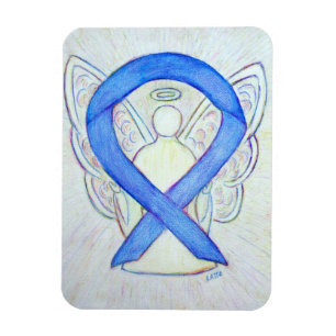 Imán Violet Awareness Ribbon Angel Art Magnet