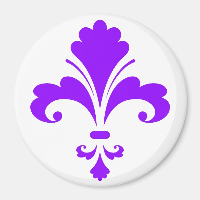 Imán Violet Purple Fleur-de-lis (Frente)
