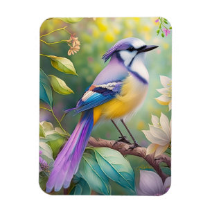 Imán Violet Tufted Jay Fantasy Bird