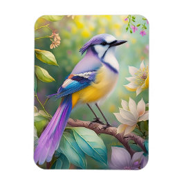 Imán Violet Tufted Jay Fantasy Bird
