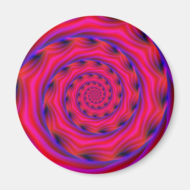 Imán Violeta roja y espiral azul (Frente)