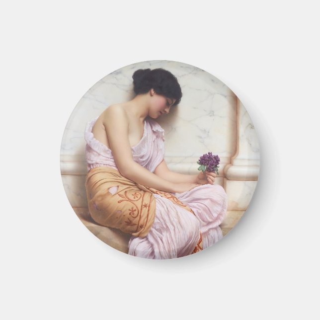 Imán Violets Sweet Violets John William Godward Art (Frente)