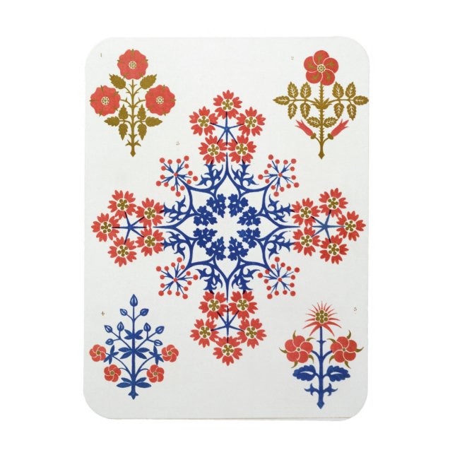 Imán Violiet, iris y tulipán, diseño de papel tapiz, pr (Vertical)