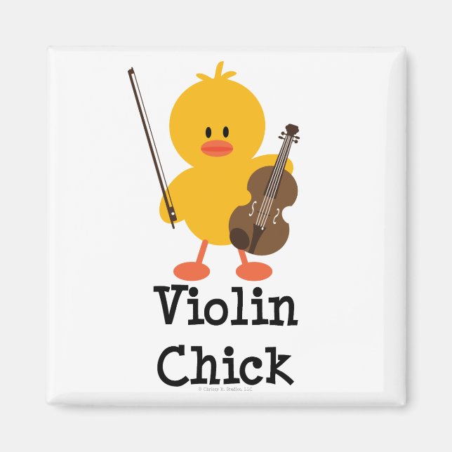 Imán Violin Chick Magnet (Frente)