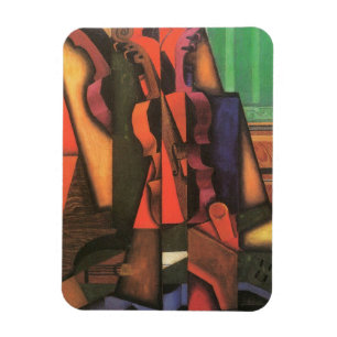 Imán Violín y Guitarra de Juan Gris, Arte Cubista Vinta