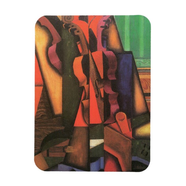 Imán Violin y guitarra de Juan Gris, arte de cubismo vi (Vertical)