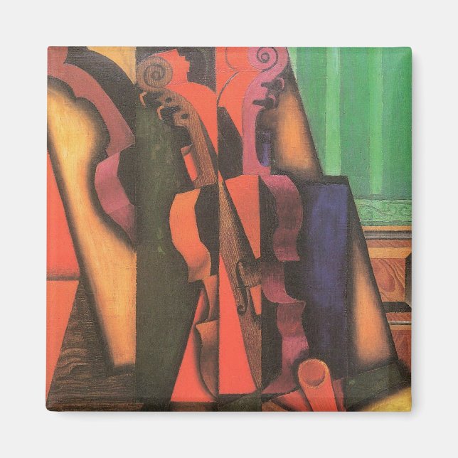 Imán Violin y guitarra de Juan Gris, arte de cubismo vi (Frente)